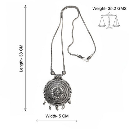 Ethereal carved chakra chain neckpiece (Silver)