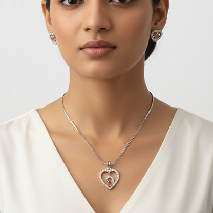 Gentle Heart- Stone studded neckpiece set