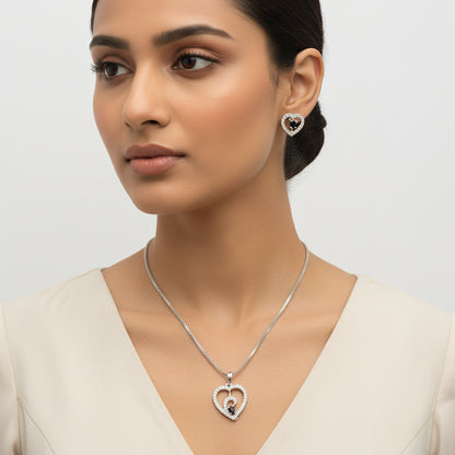 Gentle Heart- Stone studded neckpiece set
