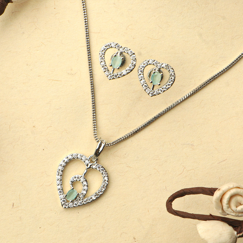 Gentle Heart- Stone studded neckpiece set