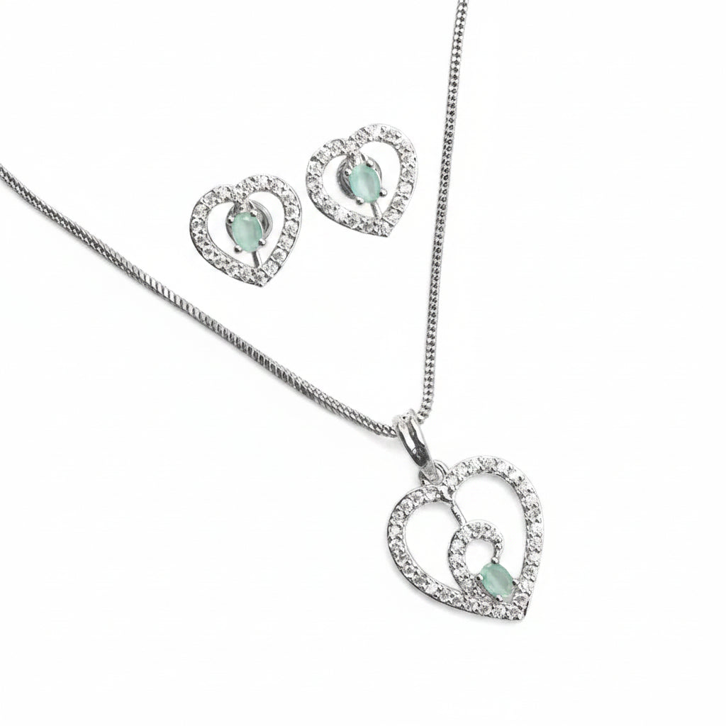 Gentle Heart- Stone studded neckpiece set