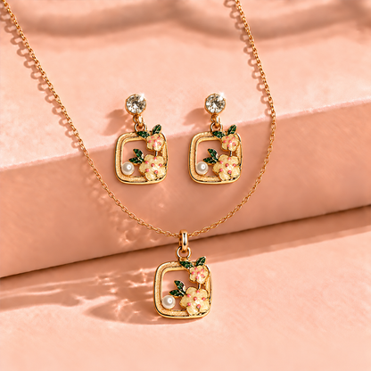 Korean Green Charm Jewellery Set