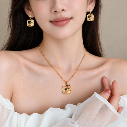 Korean Green Charm Jewellery Set