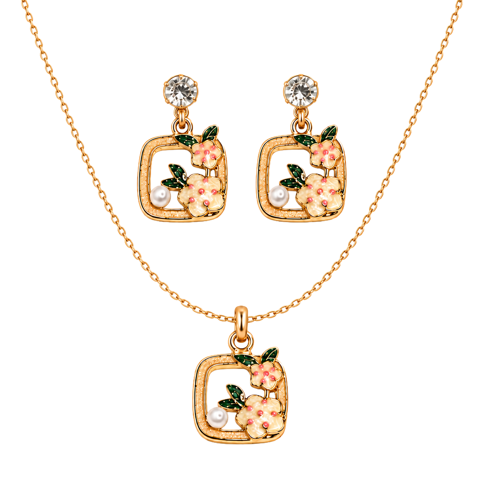 Korean Green Charm Jewellery Set