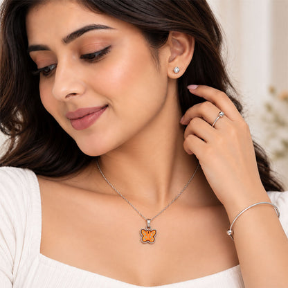 Golden Butterfly Charm Jewelry Set