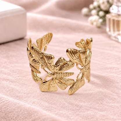 Golden Butterfly Statement Bracelet