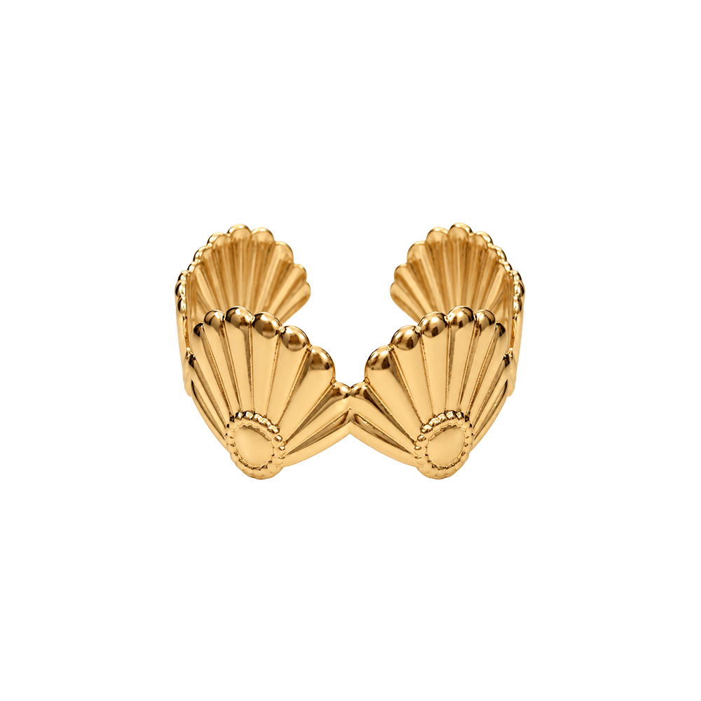 Golden Seashell Statement Bracelet