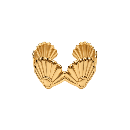 Golden Seashell Statement Bracelet
