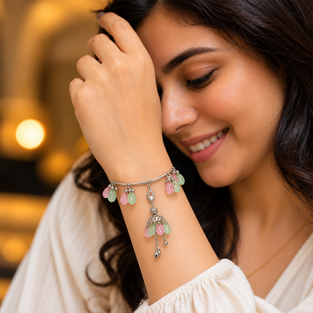 Pastel Jhumka Drop Bracelet