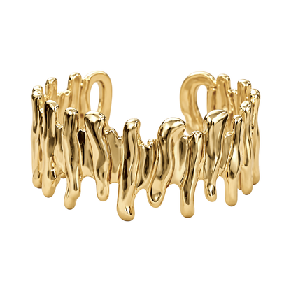 Golden Drip Statement Bracelet