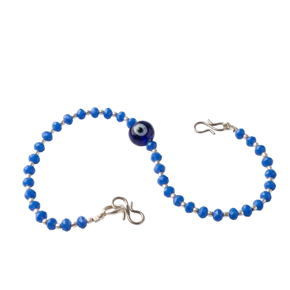 Evil eye beaded anklet (Blue)