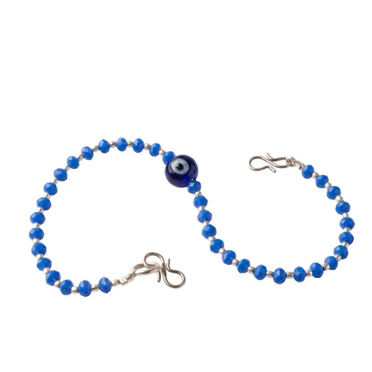 Evil eye beaded anklet (Blue)