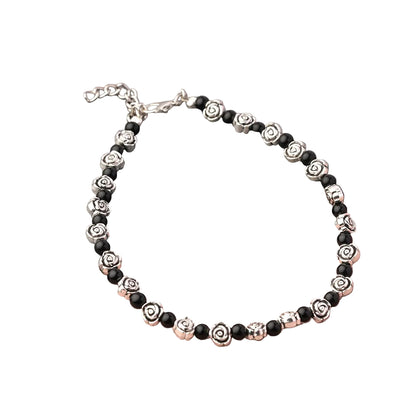 RadiantRose oxidised anklet (Black)