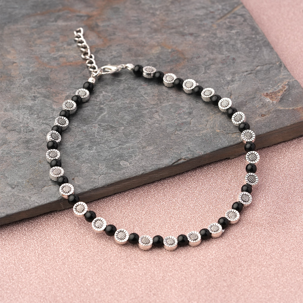 Moonlit Spark Anklet (Black)