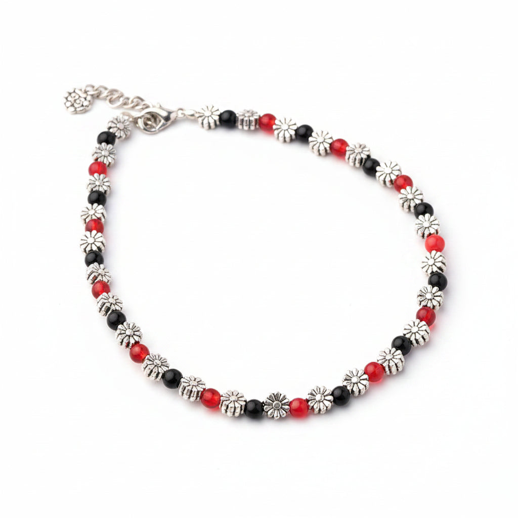 DaisyDits beaded anklet (Multicolored)