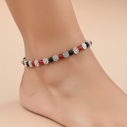DaisyDits beaded anklet (Multicolored)