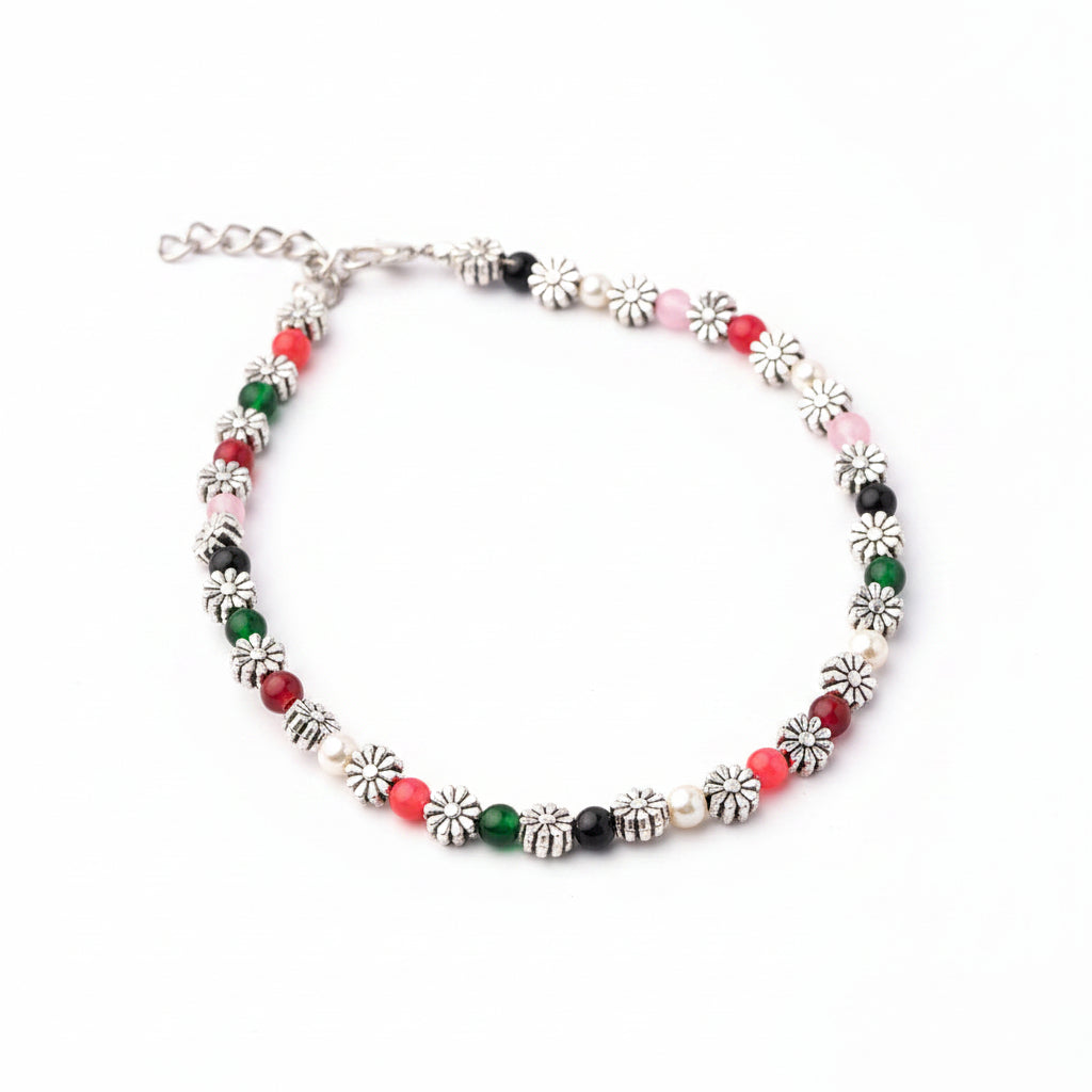 DaisyDits beaded anklet (Multicolored)
