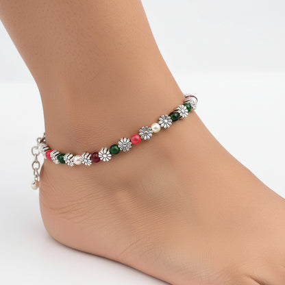DaisyDits beaded anklet (Multicolored)