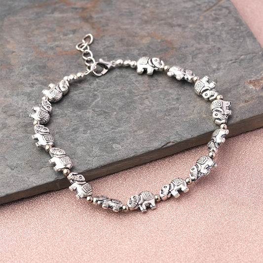 EleBeads beaded anklet (Silver)