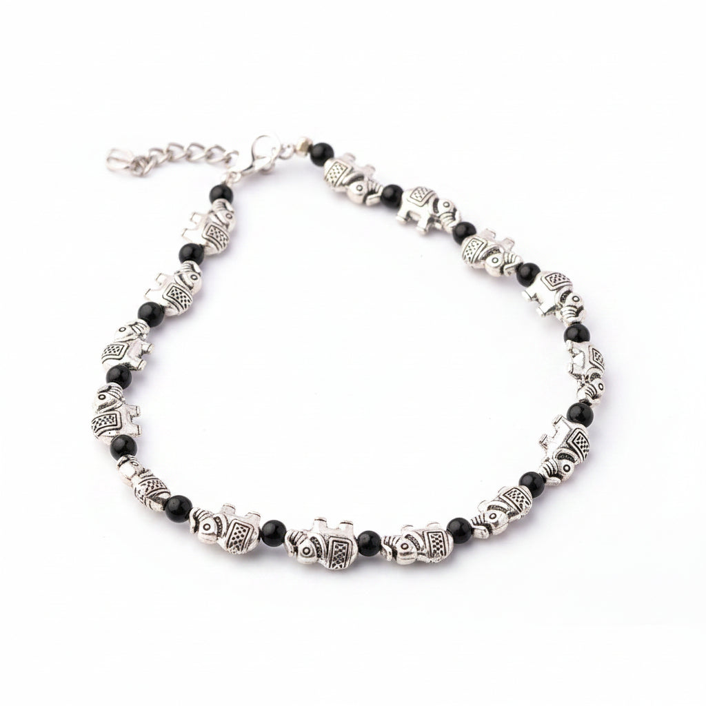 EleBeads beaded anklet (Black)