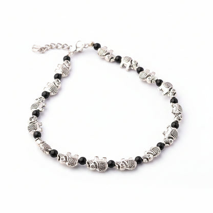 EleBeads beaded anklet (Black)