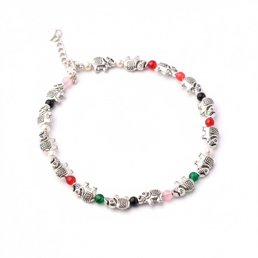 EleBeads beaded anklet (Multicolored)