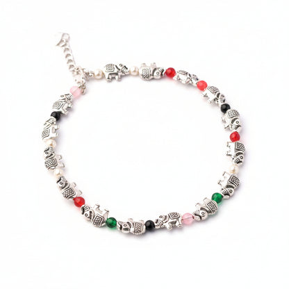 EleBeads beaded anklet (Multicolored)