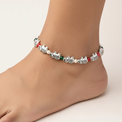 EleBeads beaded anklet (Multicolored)