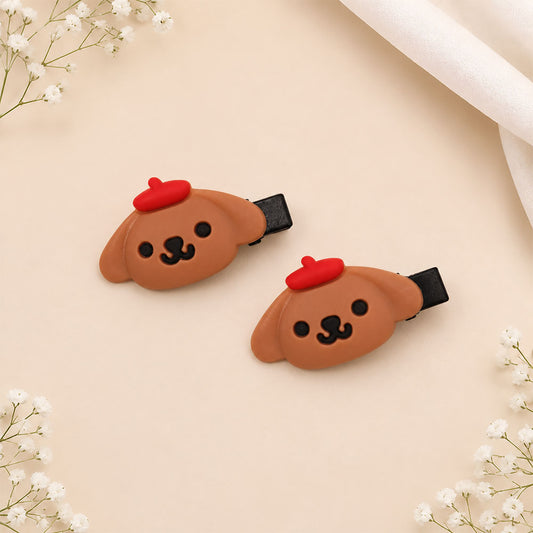 Cute Brown Character Hair Clips
