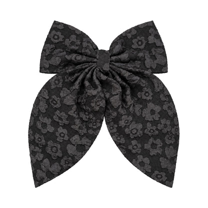 Floral Print Bow Hair Clip