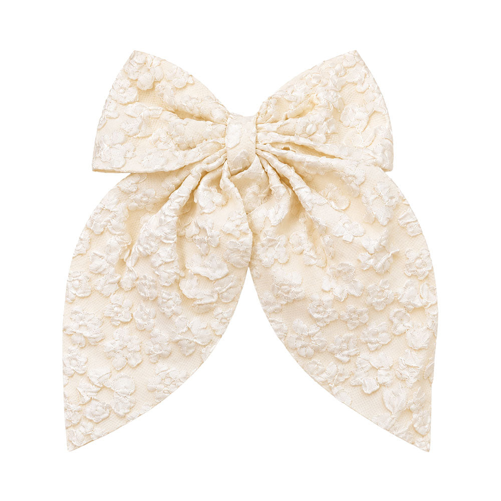 Floral Print Bow Hair Clip