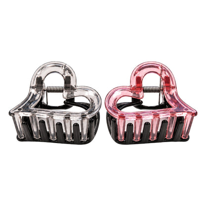 Metallic Heart Mini Claw Clips