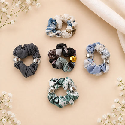 Chic Scrunchie Hair Tie Set (Pack of 5)