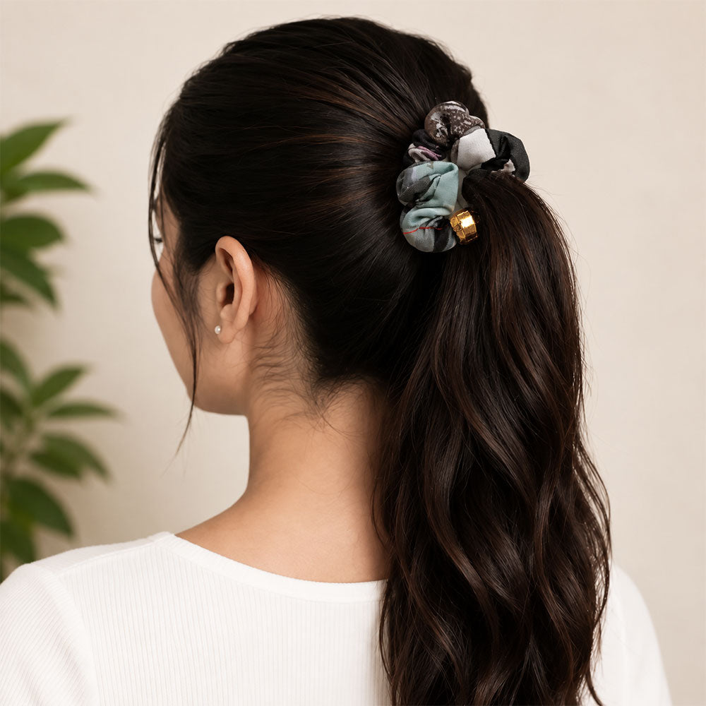 Chic Scrunchie Hair Tie Set (Pack of 5)