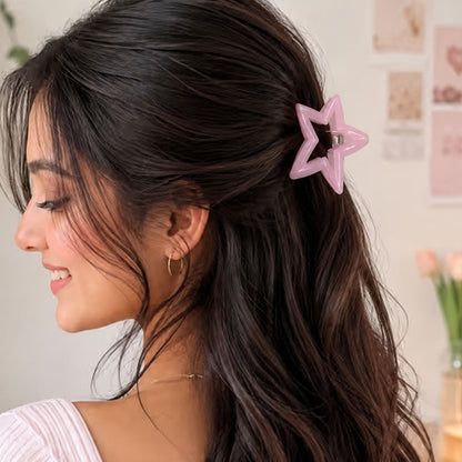 Pastel Star & Mini Claw Hair Clip Set