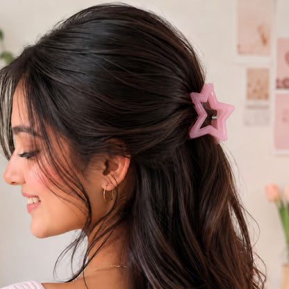 Pastel Star & Mini Claw Hair Clip Set