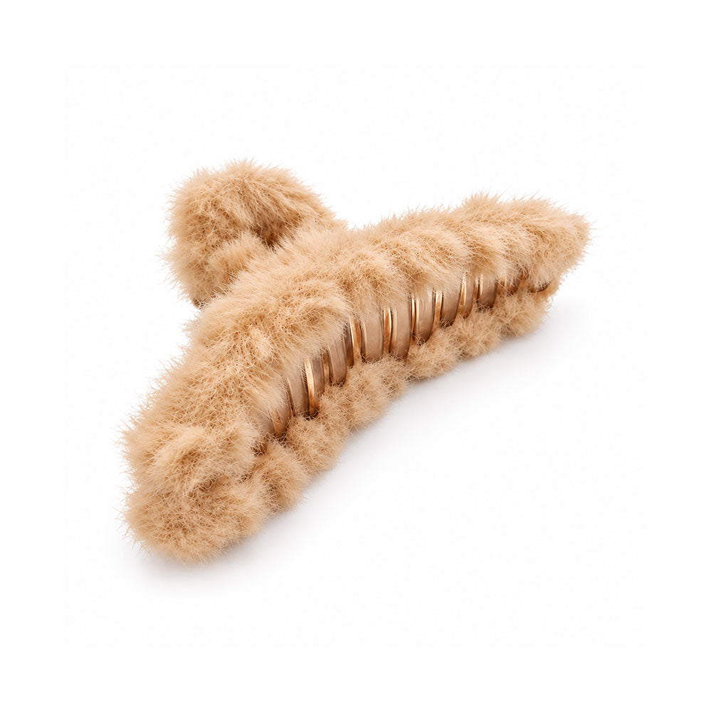 Fluffy Pink Bow Hair Claw