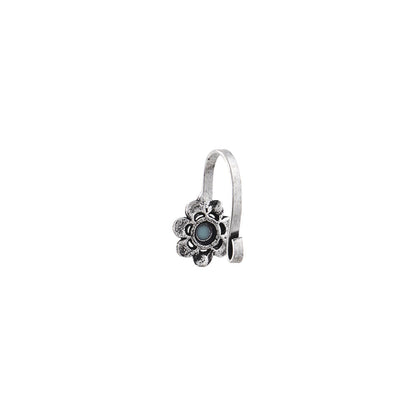 Dainty blossom oxidised nosepin (Mint)