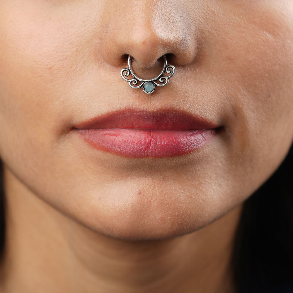Stone Studded Beautiful Septum