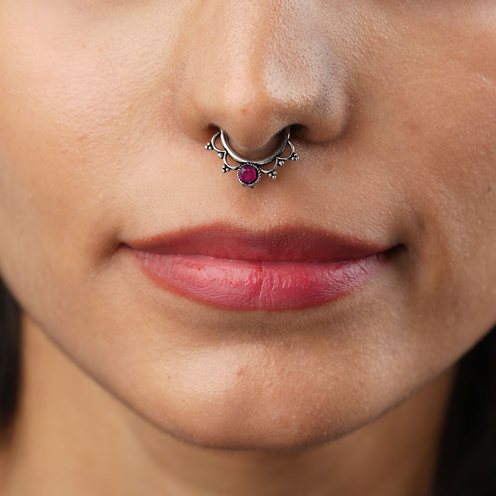 Stone Studded Beautiful Septum