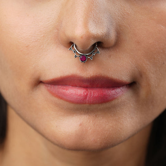 Stone Studded Beautiful Septum