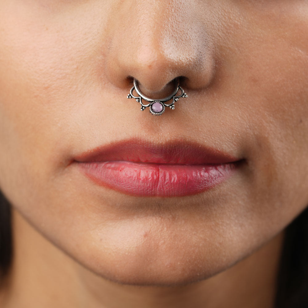 Stone Studded Beautiful Septum
