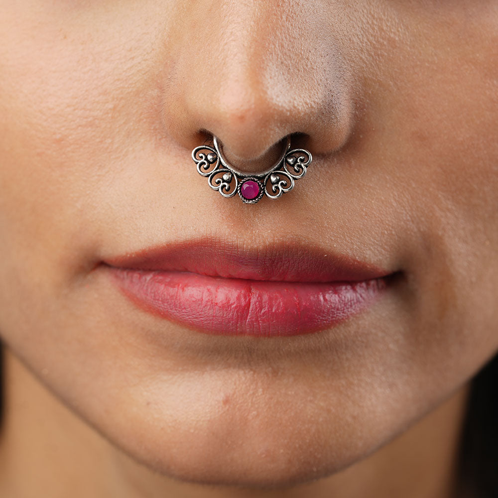 Stone Studded Beautiful Septum