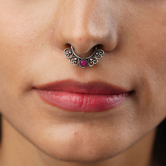 Stone Studded Beautiful Septum