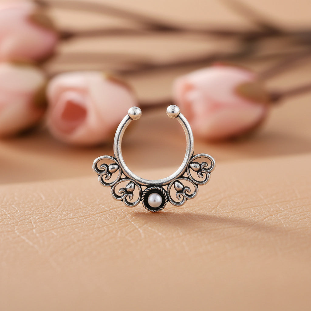 Stone Studded Beautiful Septum