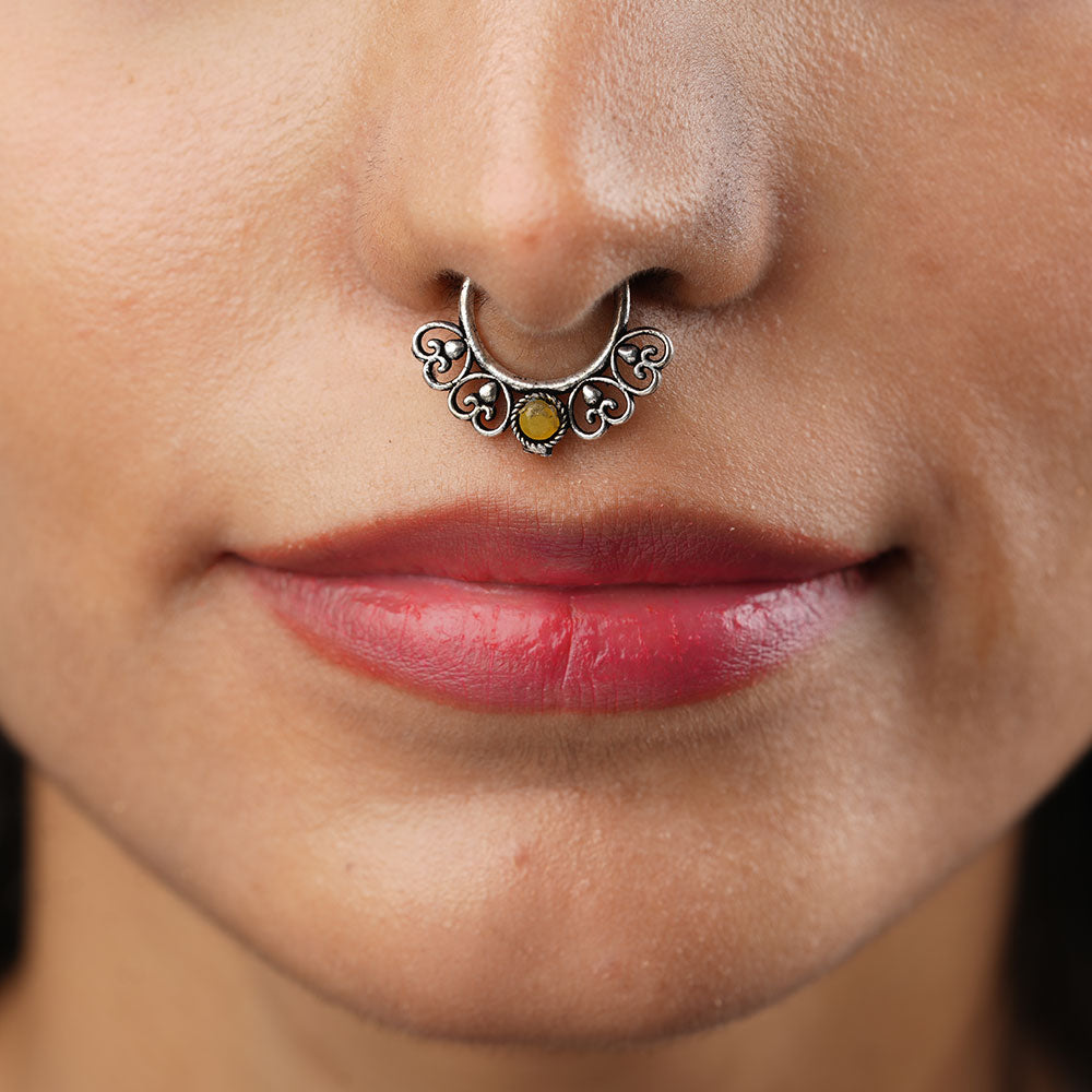 Stone Studded Beautiful Septum