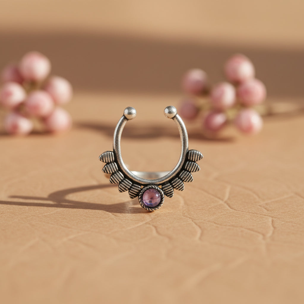 Stone Studded Beautiful Septum