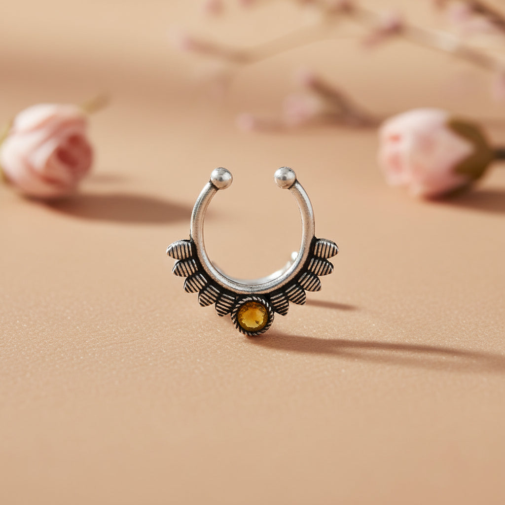 Stone Studded Beautiful Septum