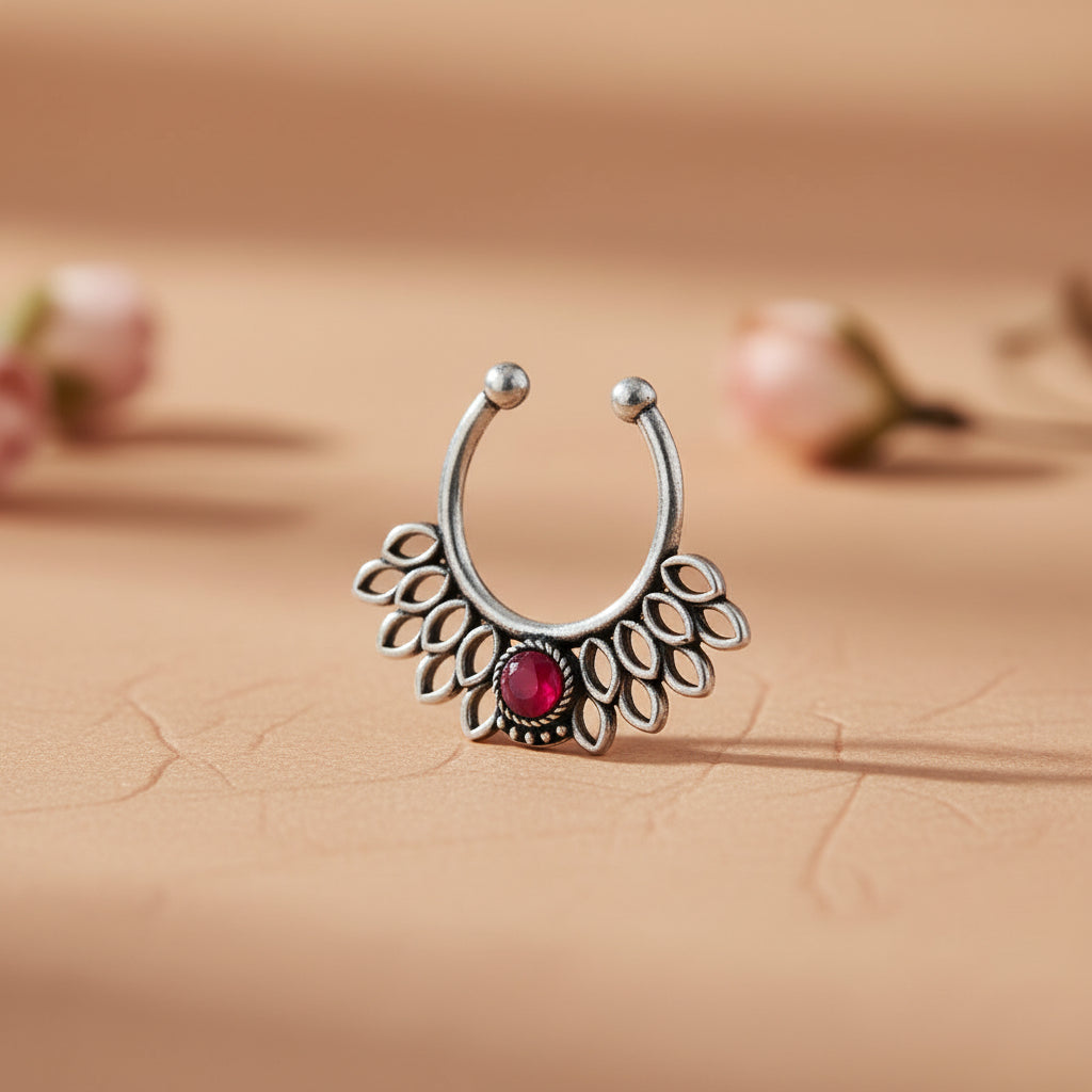Stone Studded Beautiful Septum
