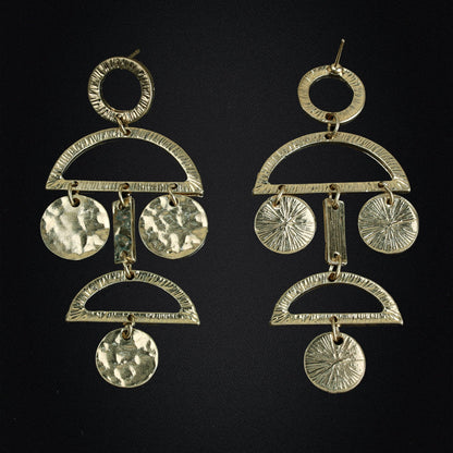 Metallic Contemporary Earrings
